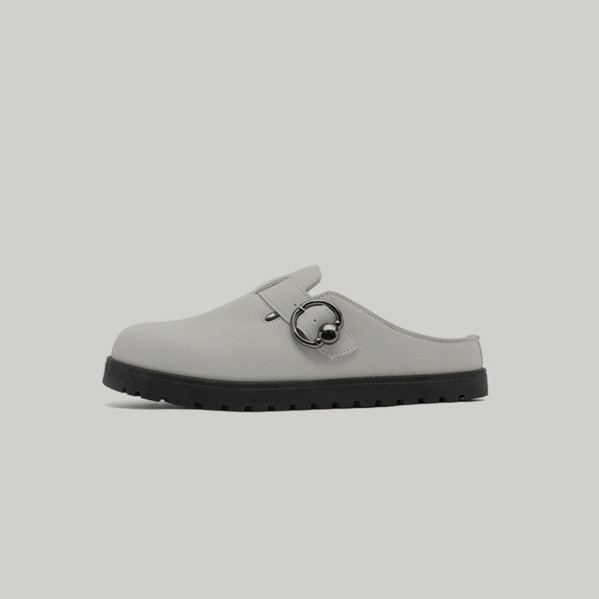 Metal Ring Strap Slip-On Mules WN23458