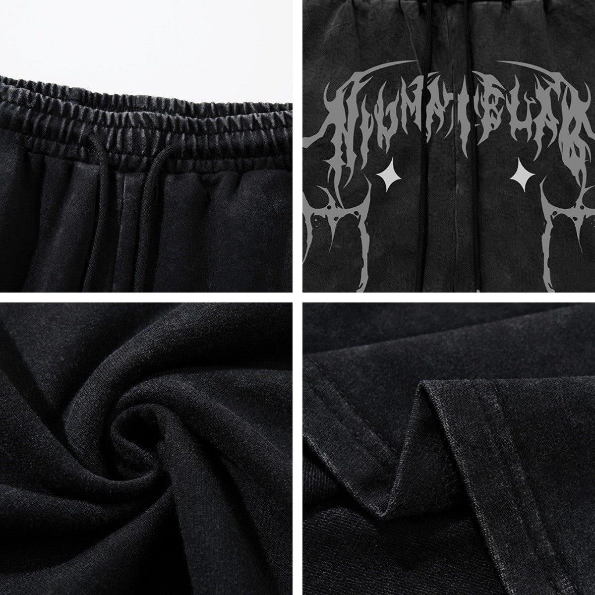 Washed Gothic Sporty Half Pants WN26877