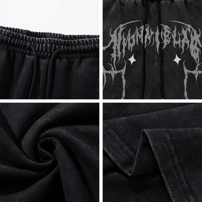 Washed Gothic Sporty Half Pants WN26877