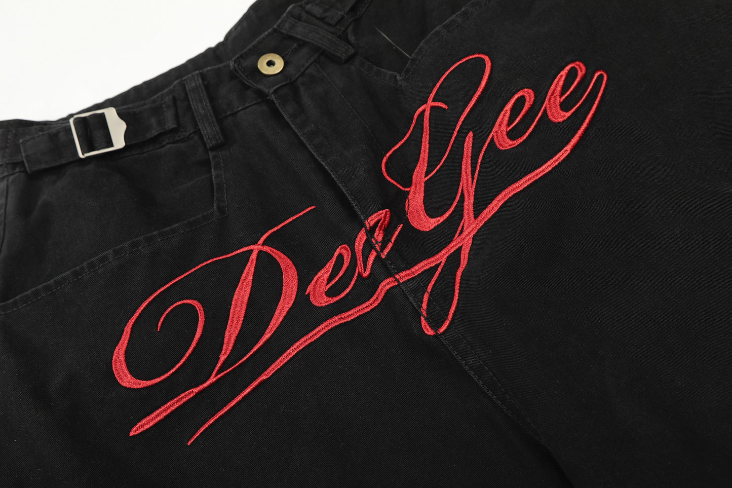 Metal Buckle Logo Print Cargo Cropped Half Pants WN25755