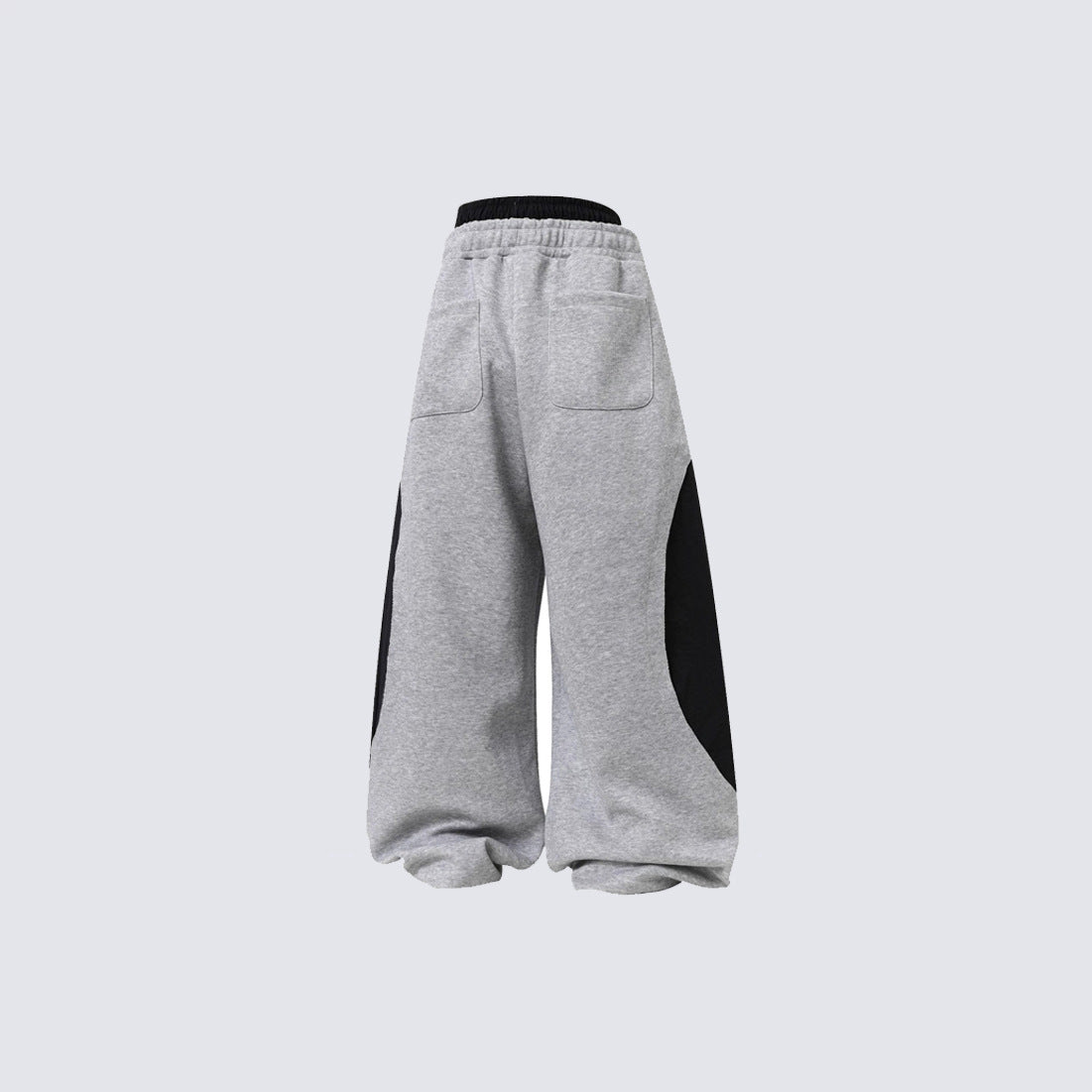 Contrast Panel Side-Stripe Wide Leg Sweatpants WN27912