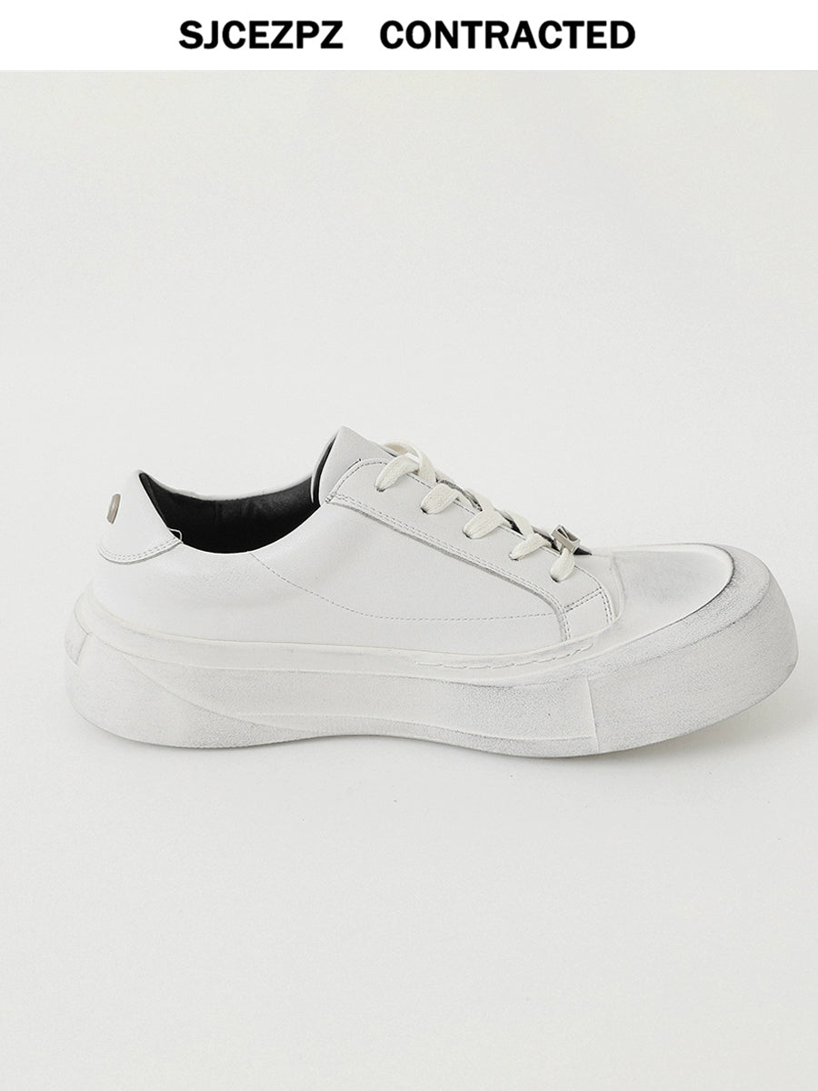 Thick Sole Lace-Up PU Leather Shoes WN21261