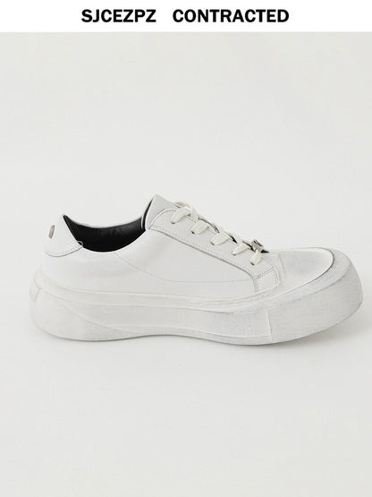 Thick Sole Lace-Up PU Leather Shoes WN21261