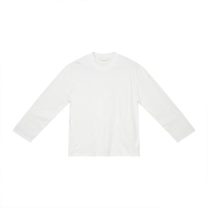 Solid Color Round Neck Long Sleeve T-shirt WN24961