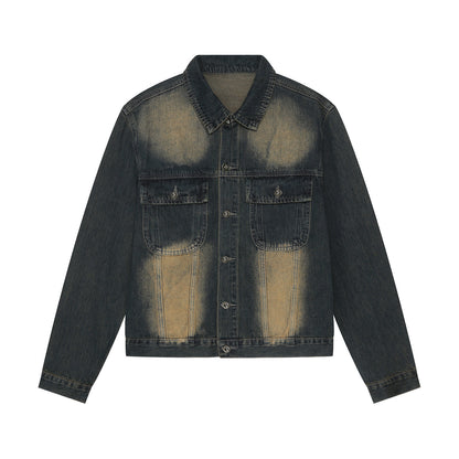 Washed Denim Jacket & Wide Leg Denim Jeans Setup WN24873
