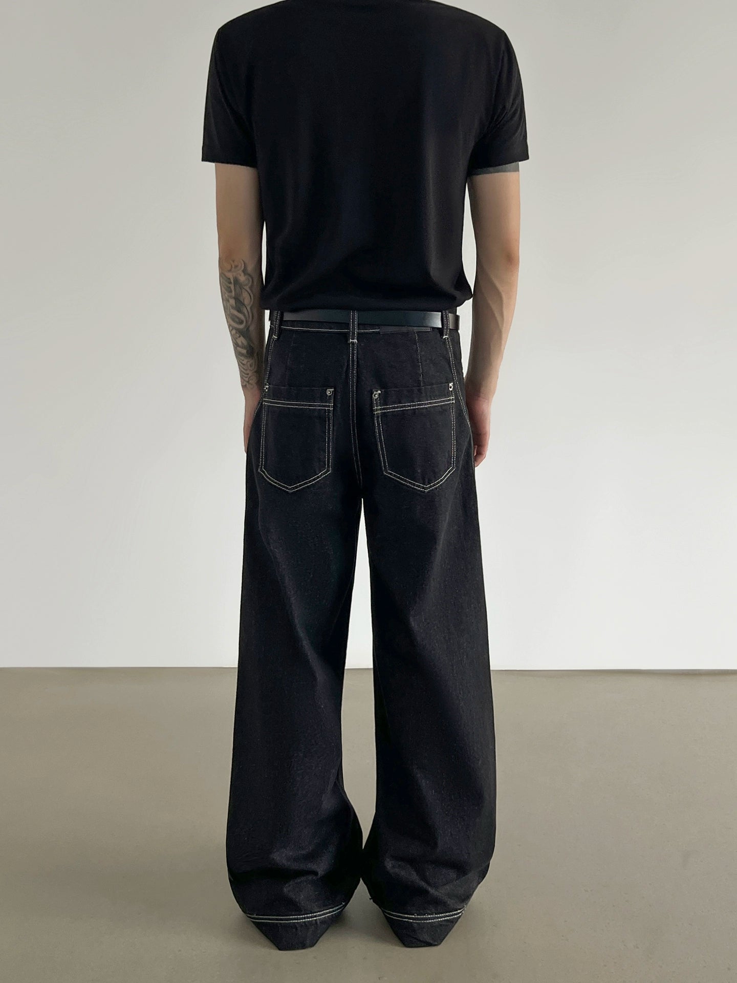 Deconstruction Curved Flare Denim Jeans WN21453