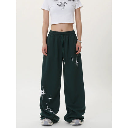 Graphic Print Wide Leg Sweatpants WN17194