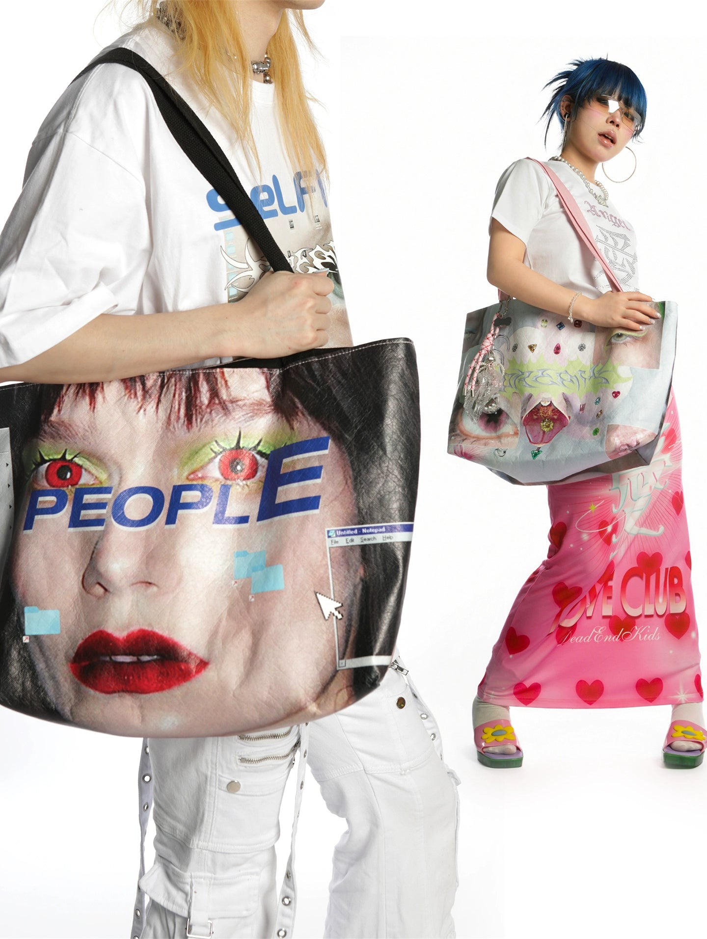 Graphic Print Tote Bag WN22248