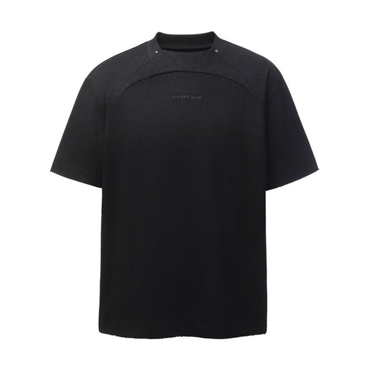 Letter Embroidery Metal Detail Short Sleeve T-Shirt WN26909