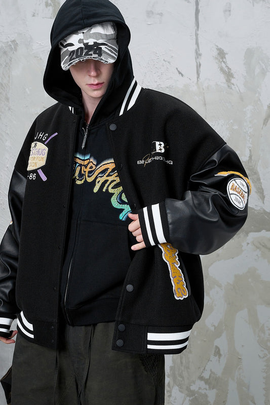 Graffiti Design Baseball Jacket WN13188