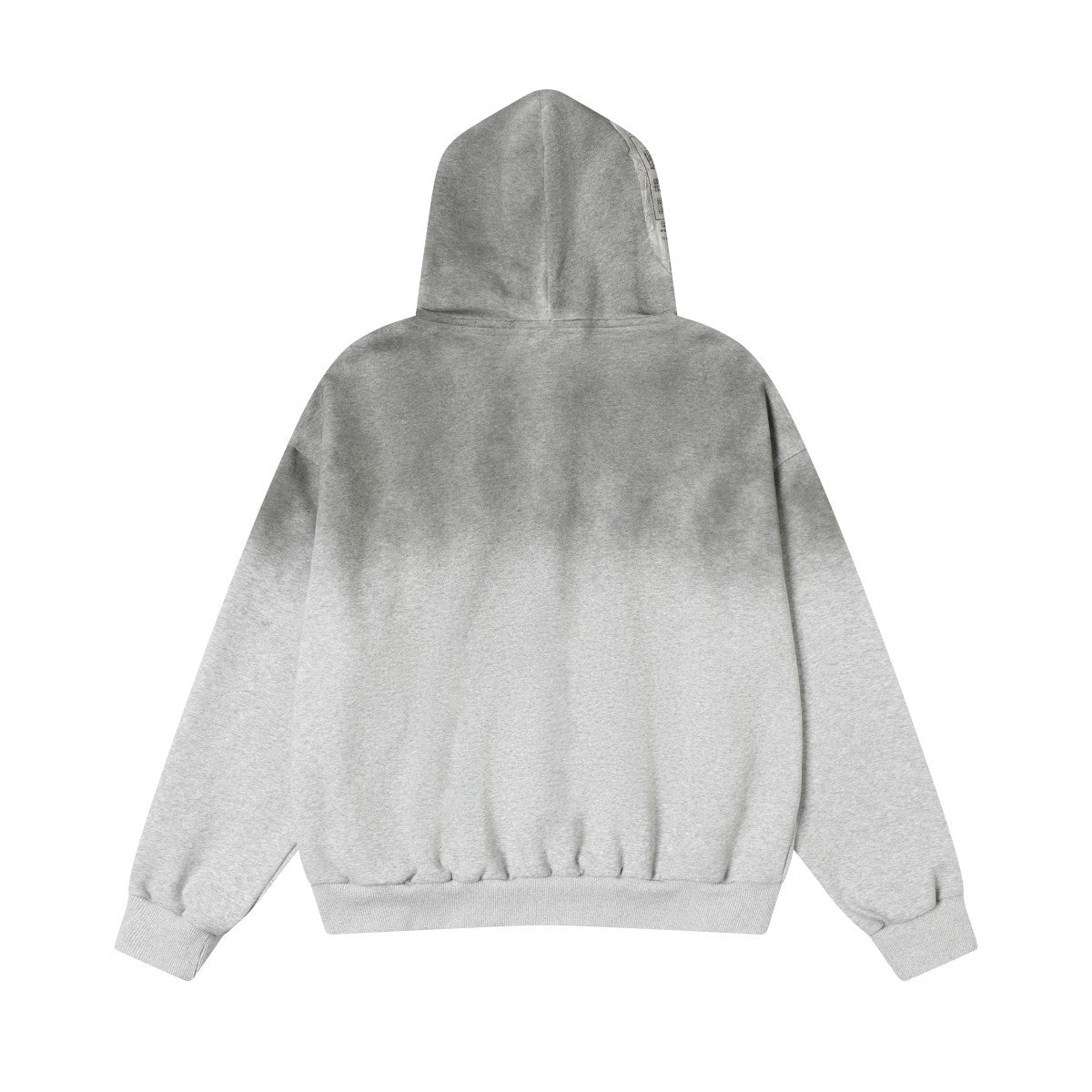 Gradient Washed Stain Dye Zipper Hoodie WN25616