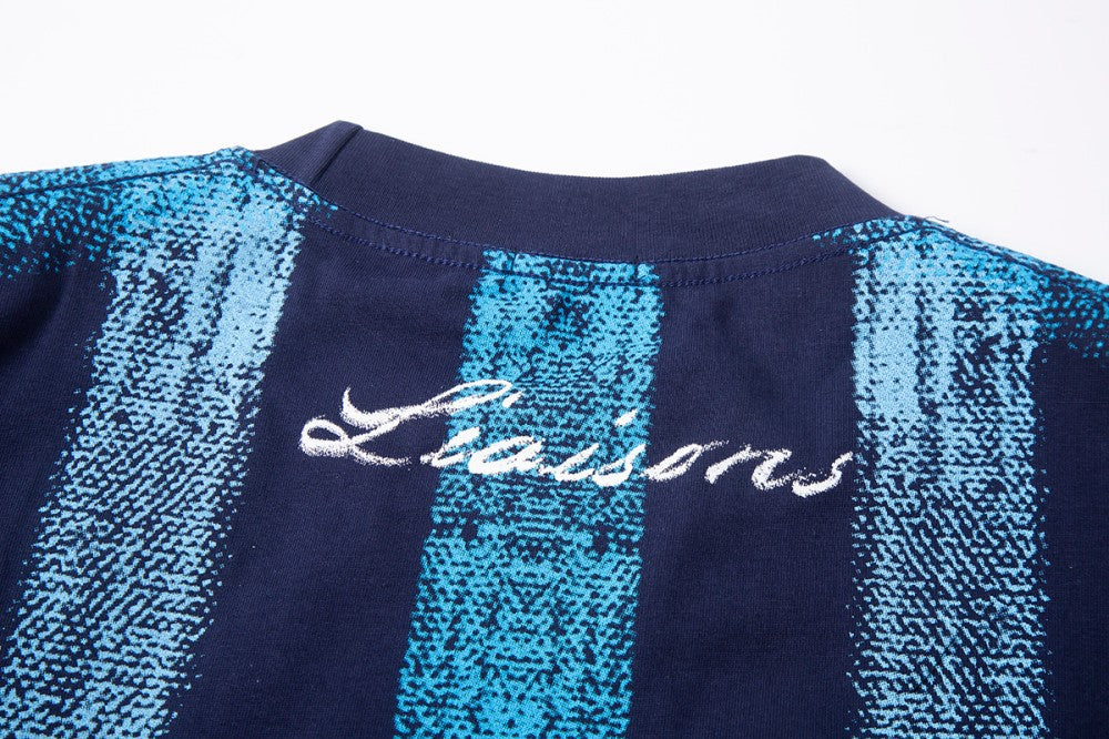 Gradient Spray Letter Print Oversize Short Sleeve T-Shirt WN27860