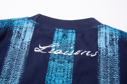 Gradient Spray Letter Print Oversize Short Sleeve T-Shirt WN27860