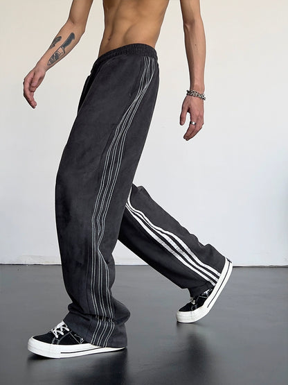 Stripe Casual Sporty Pants WN5681