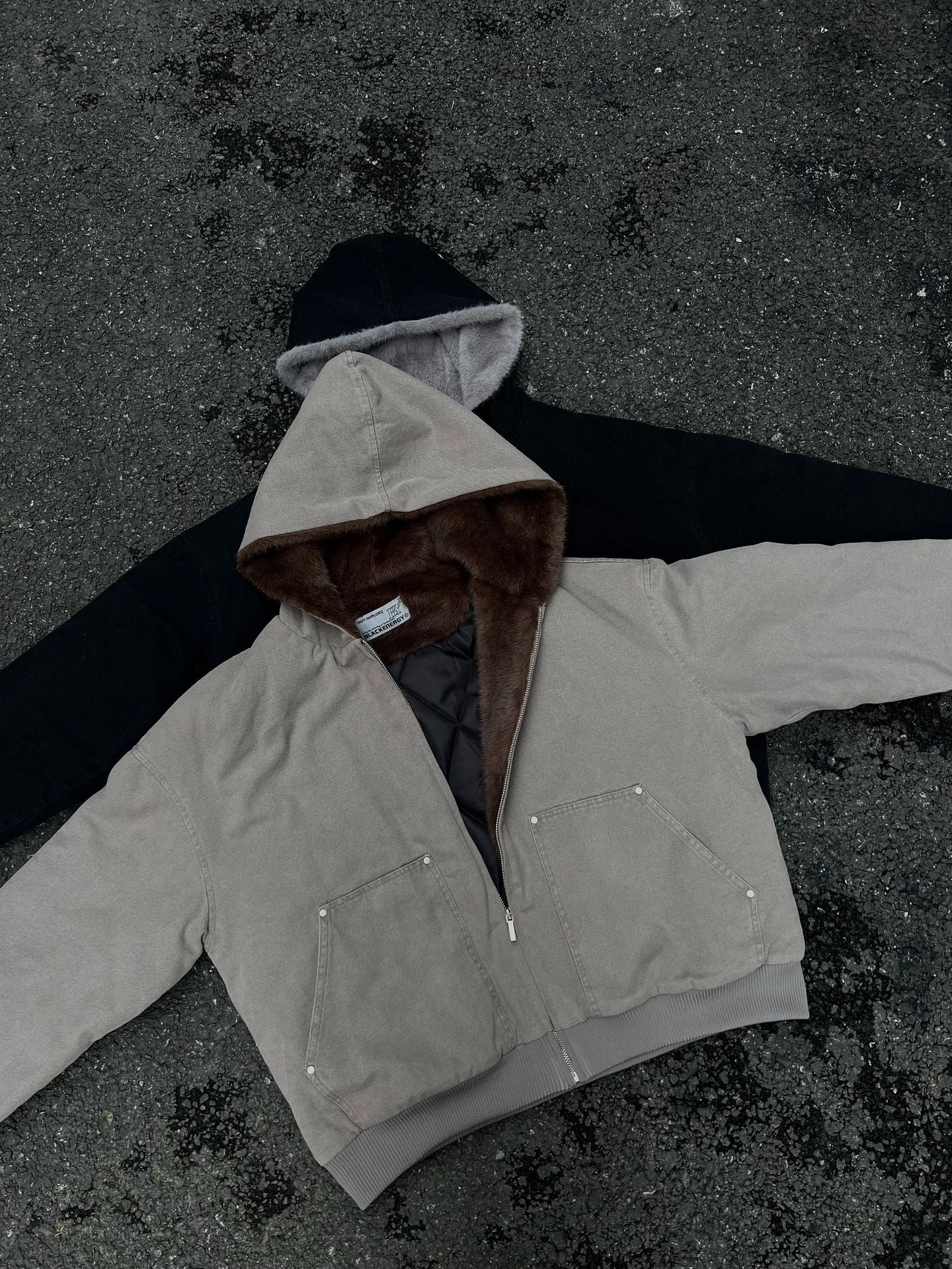 Fur Collar Sherpa-Lining Hooded Padded Jacket WN11363