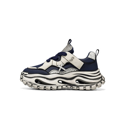 Strap Detail Chunky Sole Lace-Up Sneakers WN23363