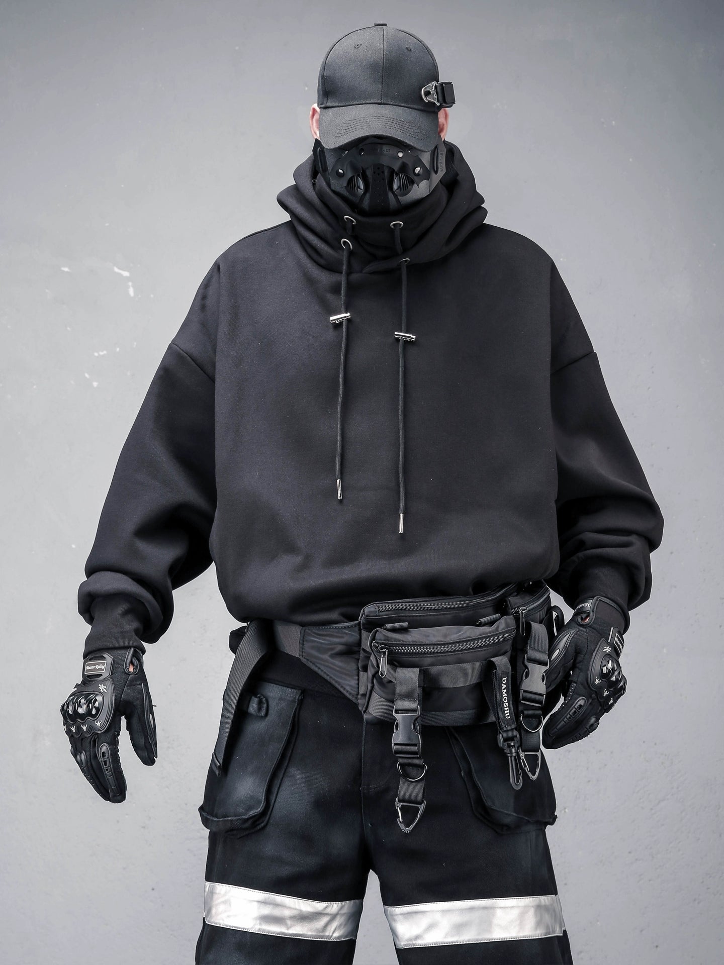 High-Neck Oversize Fleece Lining Hoodie WN22351