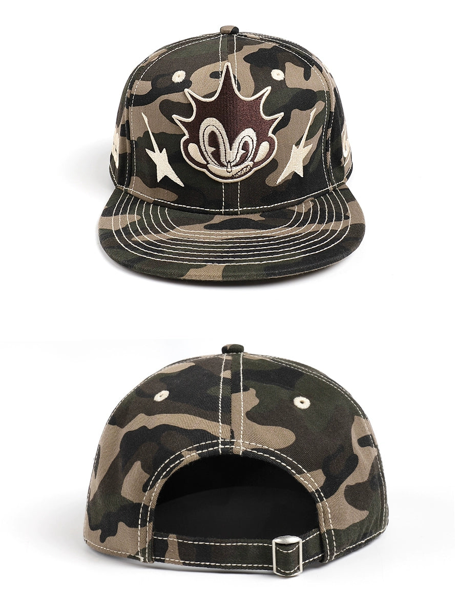 3D Embroidery Camouflage Flat-Brim Hat WN17084
