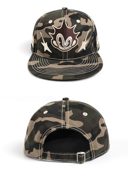 3D Embroidery Camouflage Flat-Brim Hat WN17084