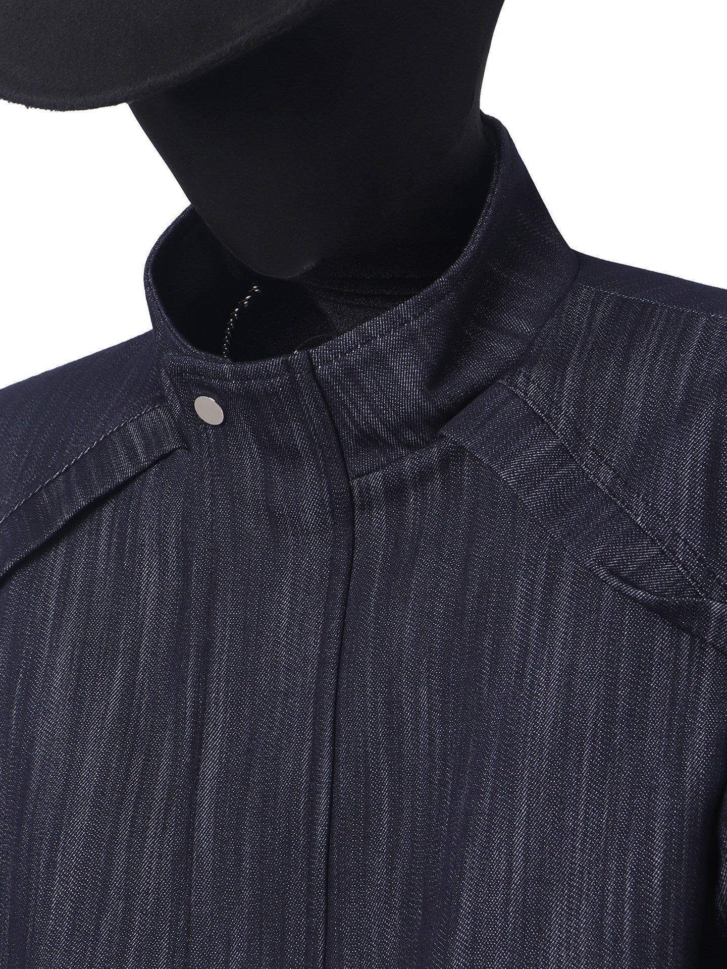 Pleats Standing-Collar Short Jacket & Pleats Wide Leg Trousers Setup WN23693