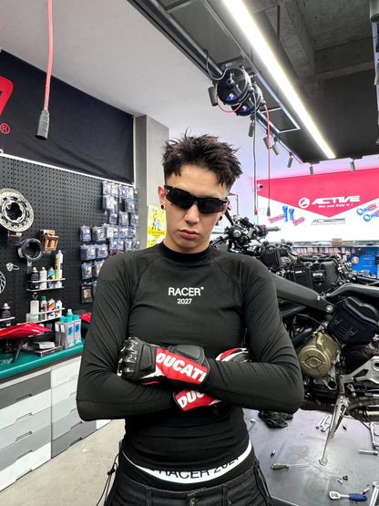 Sharkskin Functional Patchwork Long Sleeve T-Shirt WN18075