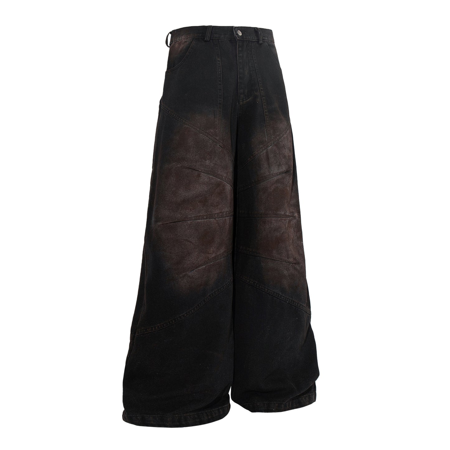 Washed Gradient Wide Leg Denim Jeans WN23603