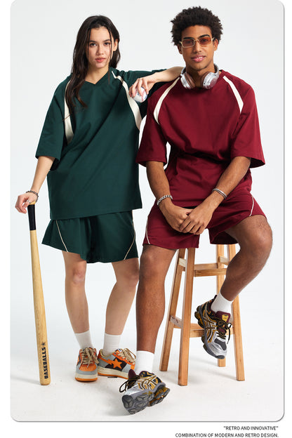 Quick-Dry Breathable Short Sleeve T-Shirt & Half Pants Setup WN16268