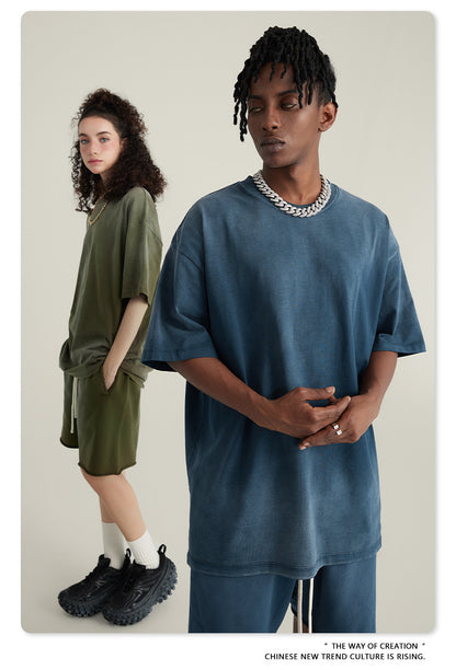 Washed Oversize Short-sleeve T-shirt WN6443