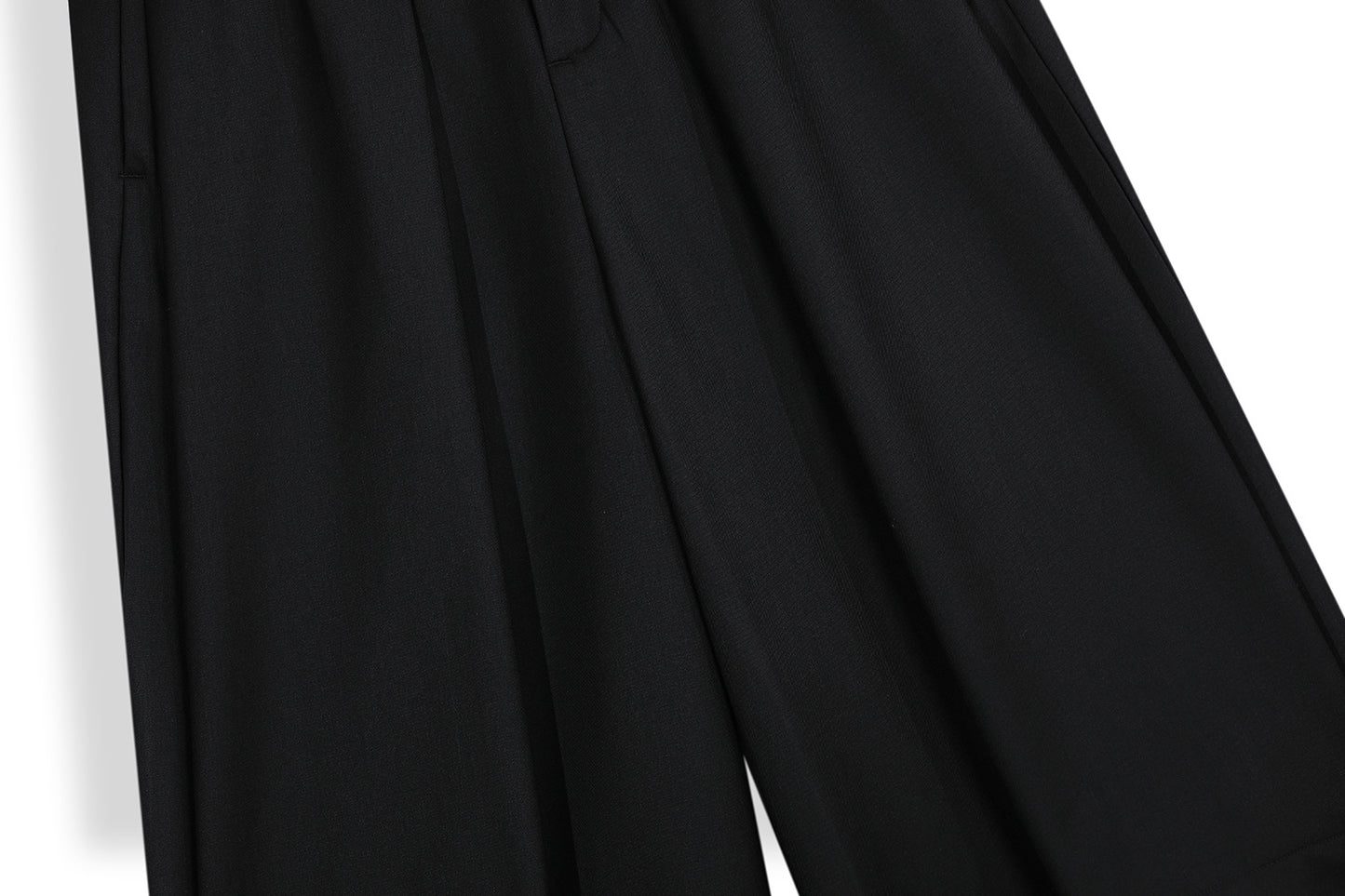 Wide Leg Pleats Half Trousers WN25967