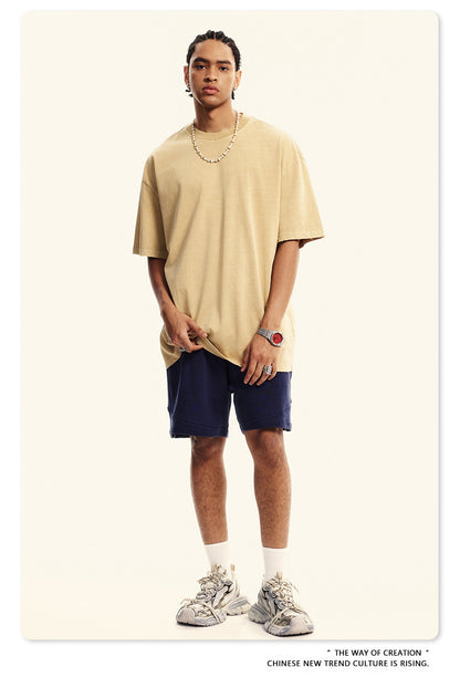 Damage Wash Round Neck Short Sleeve T-Shirt WN6060