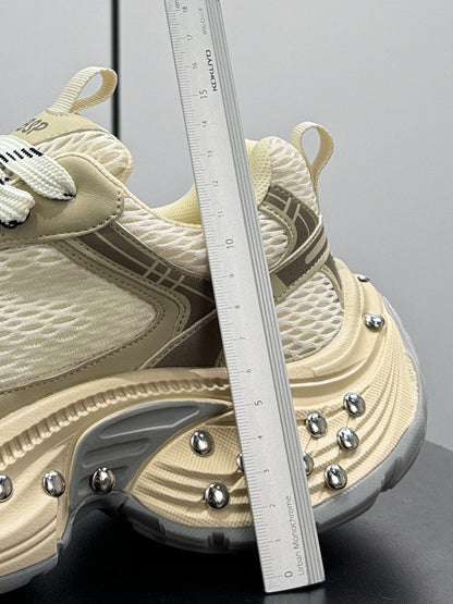 Mesh Studs Platform Chunky Sole Sneakers WN24664