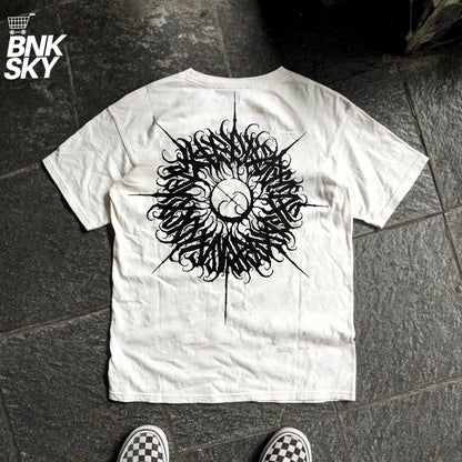 Stripe Tattoo Design Oversize Short Sleeve T-Shirt WN16713