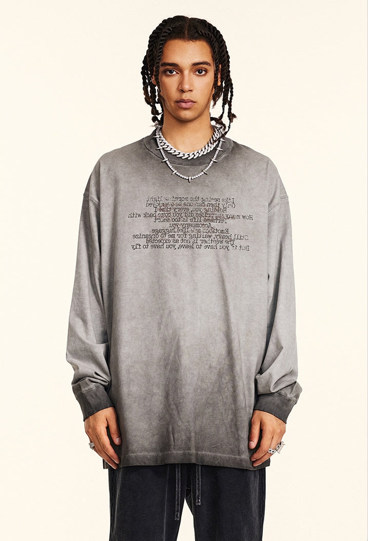 Heavyweight Washed Long Sleeve T-Shirt WN9933