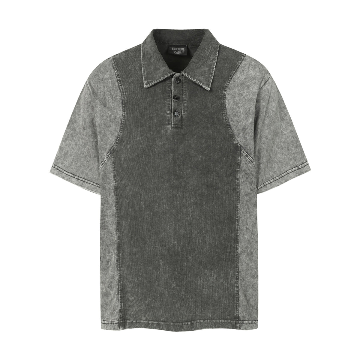 Washed Panel Short Sleeve Polo Shirt WN26783