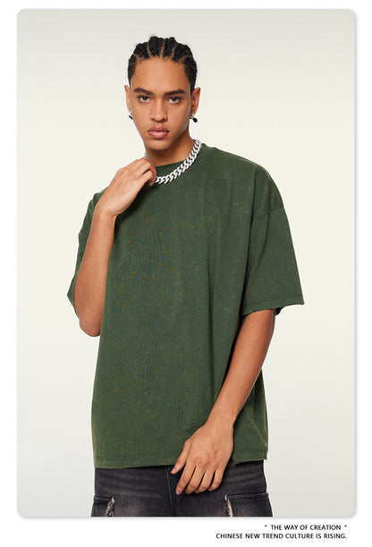 Washed Oversize Short-sleeve T-shirt WN6455