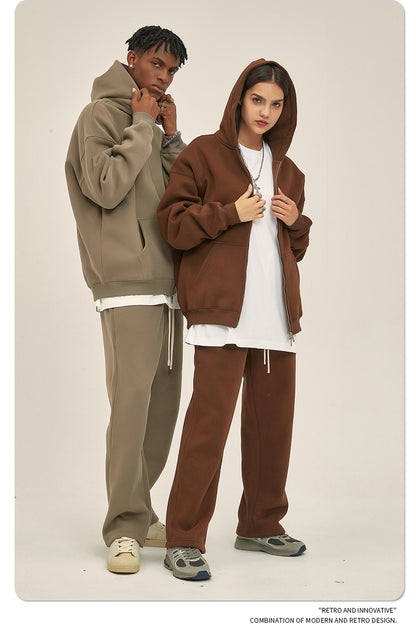 Oversize Heavyweight Zipper Hoodie & Heavyweight Sweatpants Setup WN6640