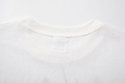 High-Neck Graphic Print Cotton Short Sleeve T-Shirt WN25578
