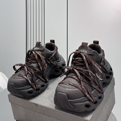 Metallic Rope Lace Chunky Sole Sneakers WN24639