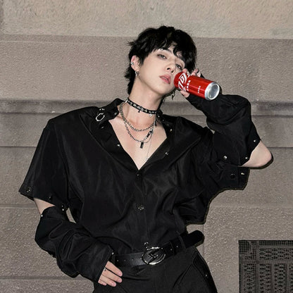 WN25077 Yang Yifan trendy brand necklace versatile personality men's necklace pendant hip-hop street fashion design pendant accessories WN25077