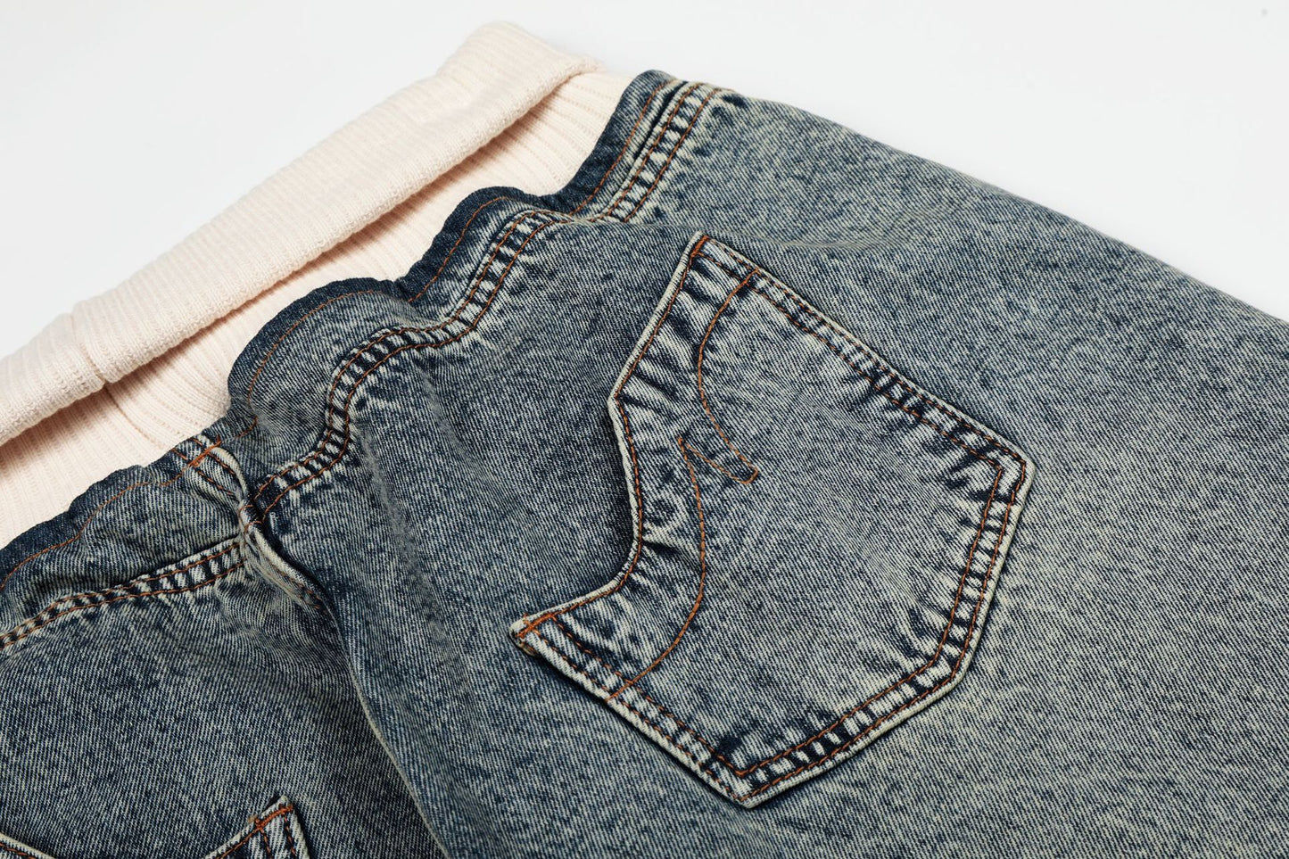 Deconstruction Patchwork Wide Leg Denim Jeans WN25851