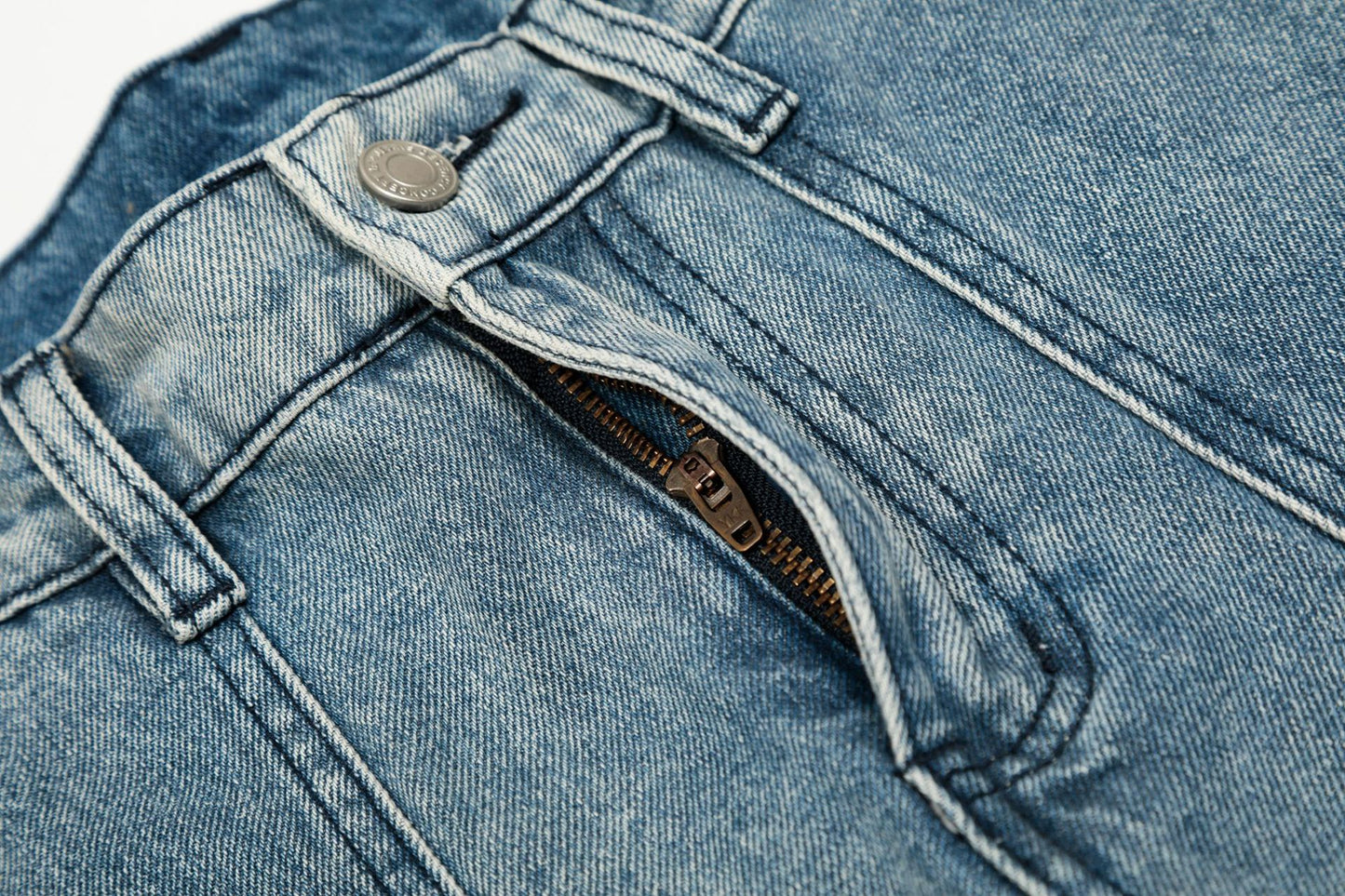 Washed Multi Pocket Curved Denim Jeans WN25974