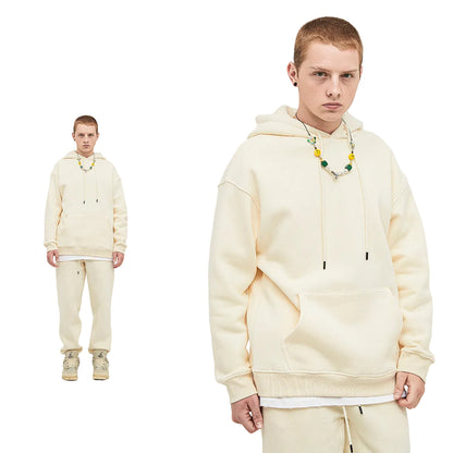 Fleece Lining Pullover Hoodie & Sweatpants Setup WN23117