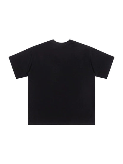 Halftone Portrait Digital Print Heavyweight Short Sleeve T-Shirt WN27897