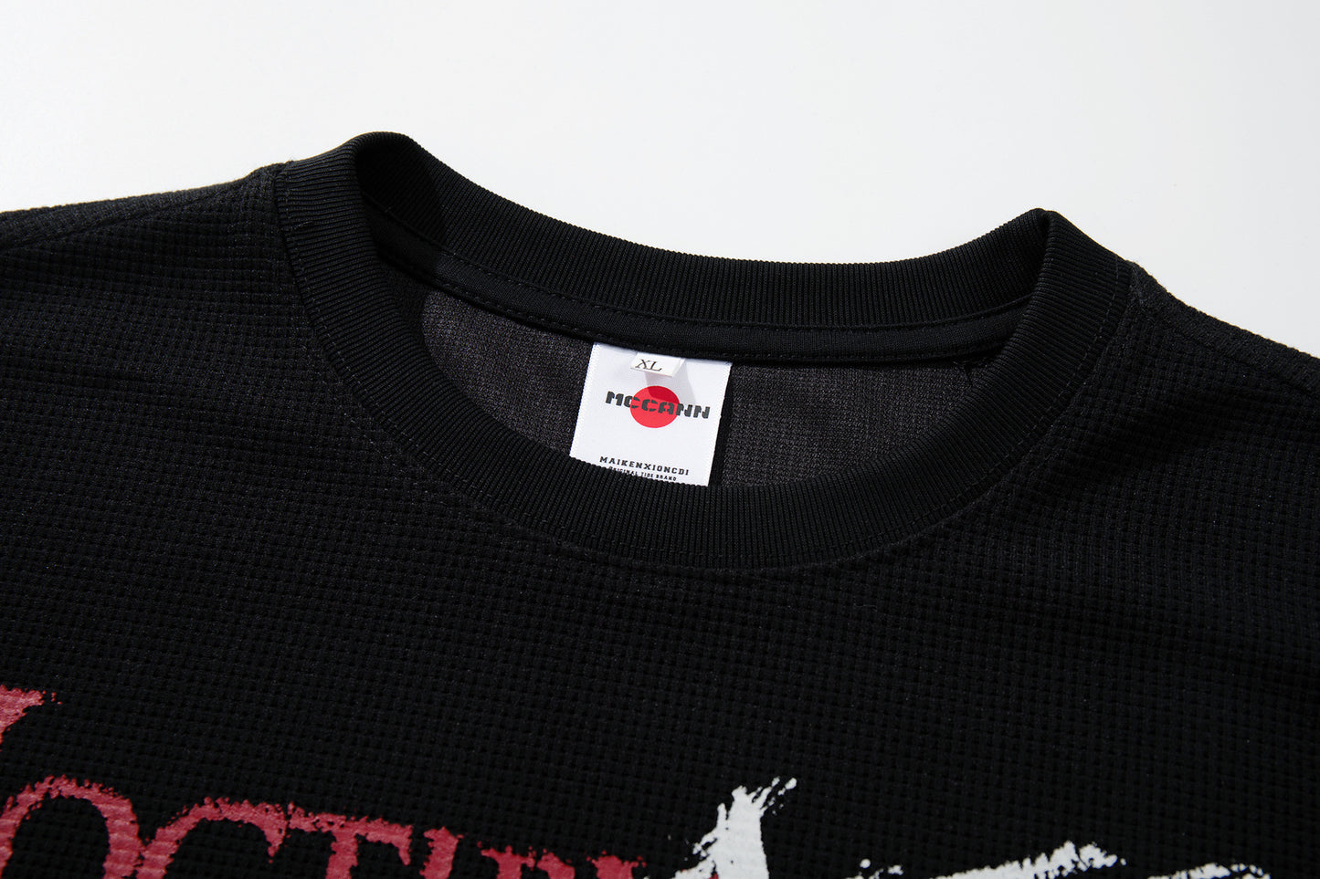 Waffle Graphic Letter Print Short Sleeve T-Shirt WN25771