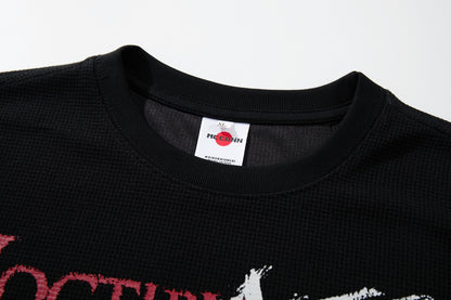 Waffle Graphic Letter Print Short Sleeve T-Shirt WN25771