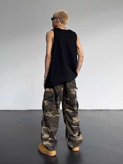 Straight Camouflage Workwear Pants WN5696