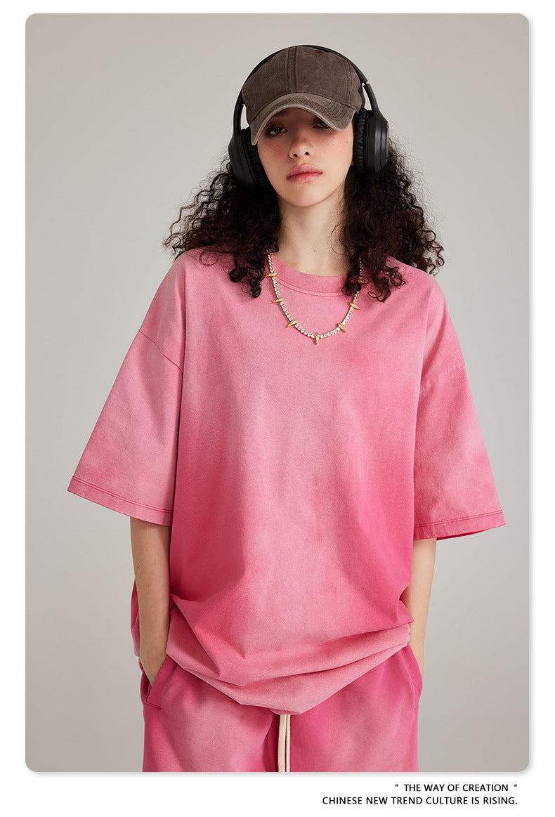 Washed Oversize Short-sleeve T-shirt WN6443