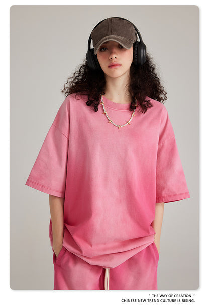 Washed Oversize Short-sleeve T-shirt WN6443