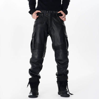 Deconstruction PU Leather Pants WN22633