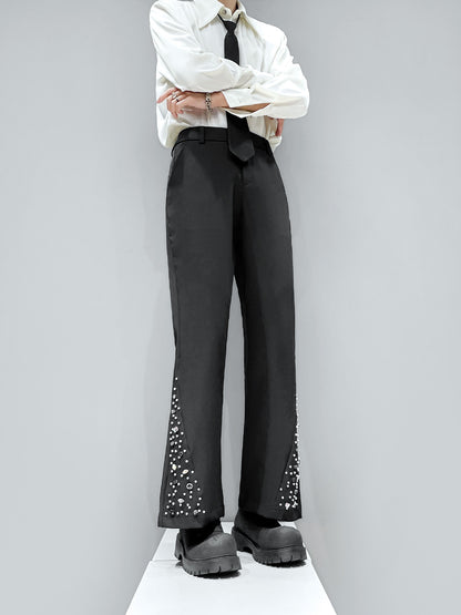 Beaded Design Flare Trousers WN23929